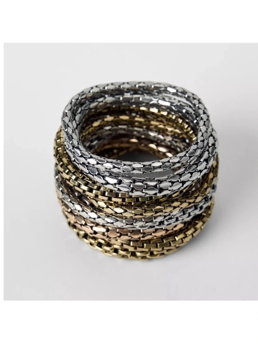 NEW Kate Moss x ZARA Authentic NWT 10 Piece METAL BRACELET PACK Limited Edition